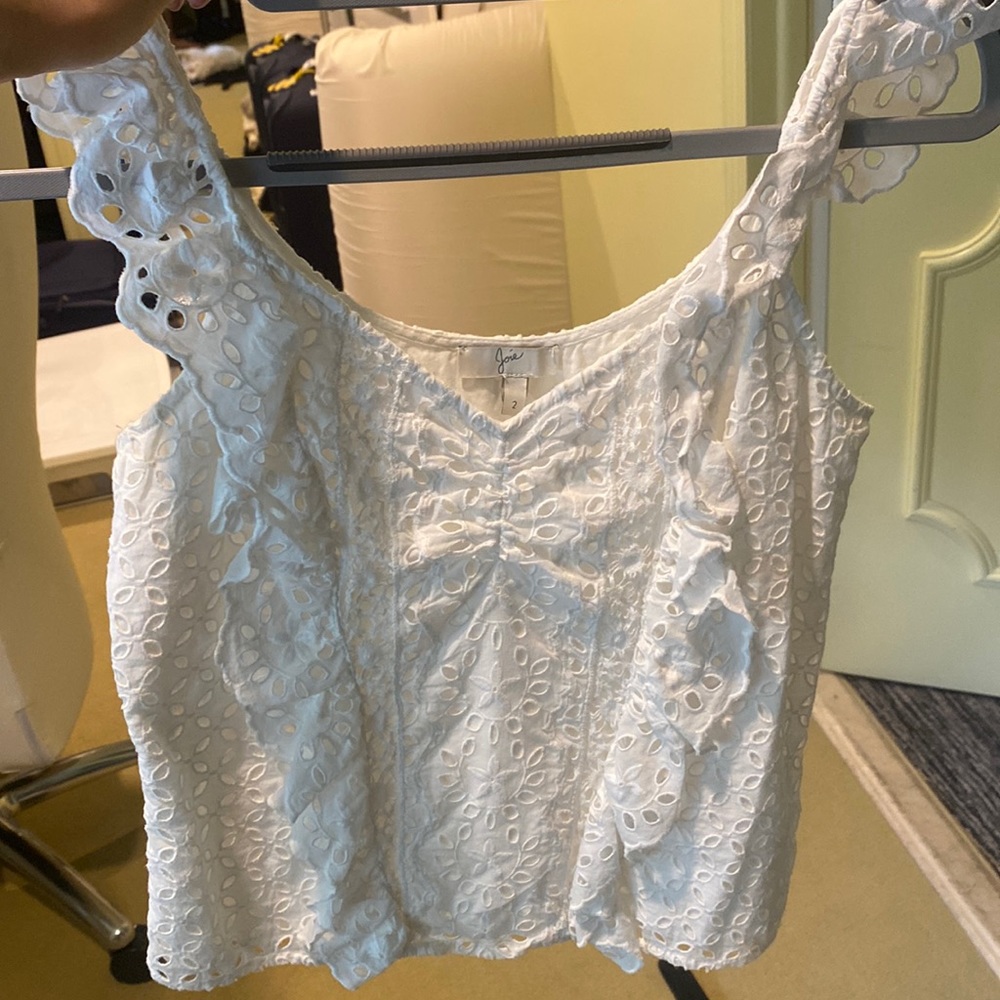Joie white floral top